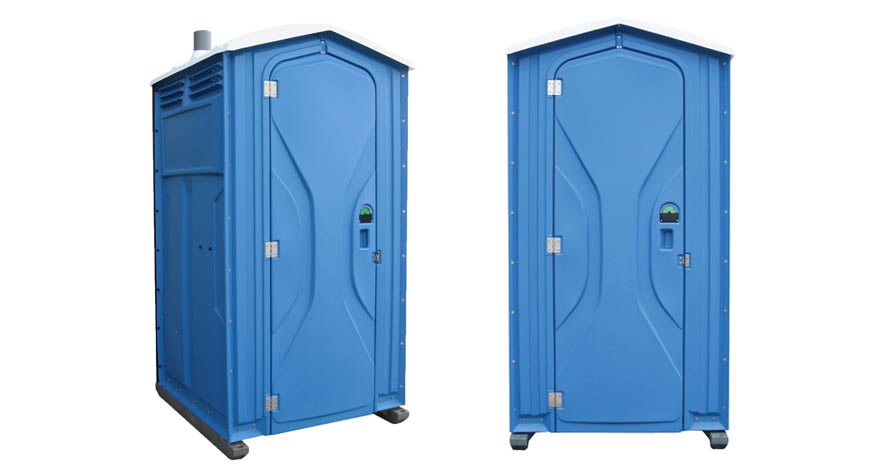 Long-term porta potty units on site in Lapeer, Michigan